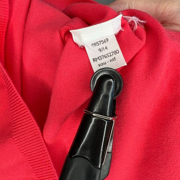 Tommy Hilfiger coral v-neck pullover sweater Size Medium - Picture 6 of 6